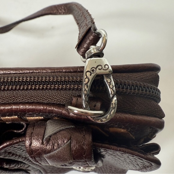 Unavailable-Vintage‎ Y2K Brighton Heart Crossbody Organizer Wallet Purse Brown - Picture 6 of 16